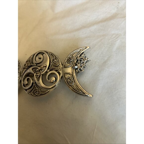 Triple Moon Celtic Knot Hair Clip Vintage Hollow Moon Hair Clip Barrette Emo - Picture 5 of 6